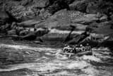 Horizontal White Water Rafting on the New River in West Virginia black and white Photos
