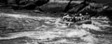 Panoramic White Water Rafting on the New River in West Virginia black and white Photos