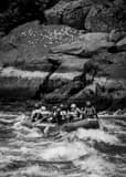 Vertical White Water Rafting on the New River in West Virginia black and white Photos