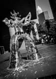 Vertical Bechtler Museum of Modern Art in Downtown Charlotte black and white Photos