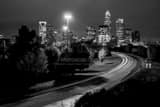 Horizontal The Charlotte Skyline black and white Photos