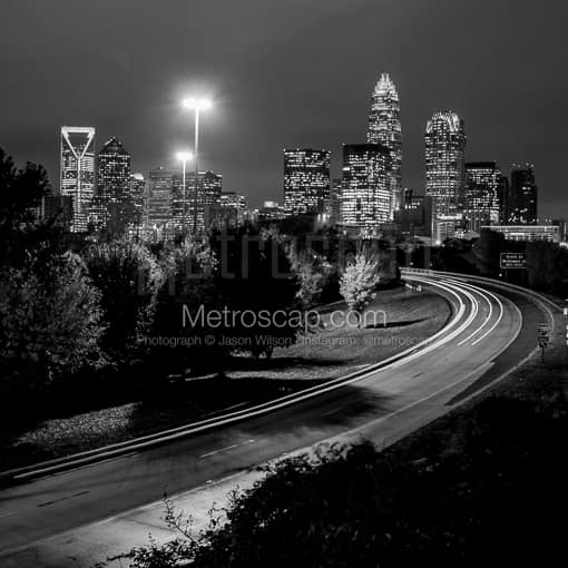 The Charlotte Skyline -- Charlotte Black and White Photos