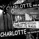 Square The Charlotte Signpost at The Green black and white Photos