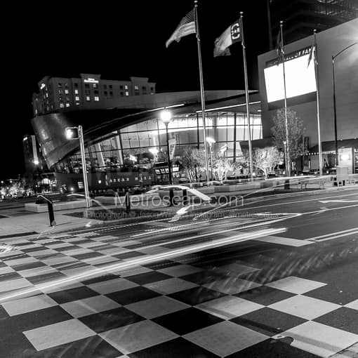 Charlotte Black and White Photos of The Checkered Crosswalk at the NASCAR Hall of Fame The Checkered Crosswalk at the NASCAR Hall of Fame -- Charlotte Black and White Photos