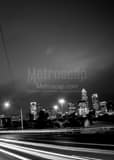 Vertical Downtown Charlotte from near the Piedmont Campus black and white Photos