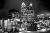 Horizontal The Hearst Building and Bank of America Building black and white Photos