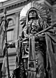 Vertical The Chief Washakie Statue in Cheyenne black and white Pictures