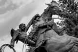 Horizontal The Spirit of Wyoming Statue in Cheyenne black and white Pictures