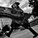 Square The Spur of a Giant Cowboy Boot black and white Pictures
