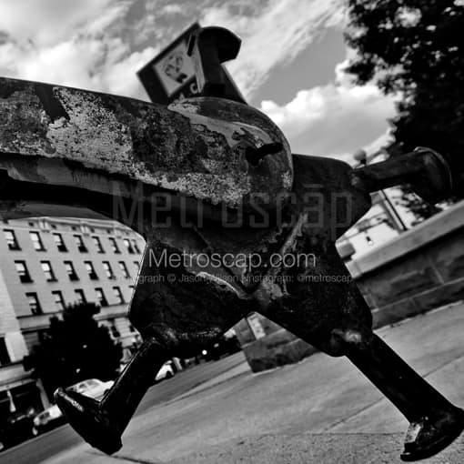 The Spur of a Giant Cowboy Boot -- Cheyenne Black and White Photos