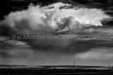 Horizontal A Thunderhead Cloud over the Wyoming Plains black and white Pictures