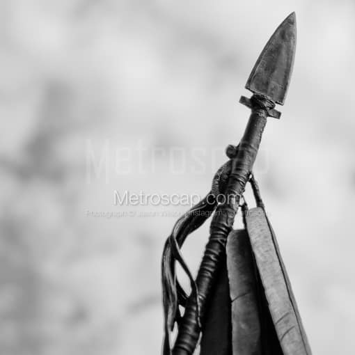 Tip of the Spear in the Washakie Statue -- Cheyenne Black and White Photos