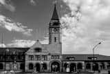 Horizontal The Union Pacific Cheyenne Depot black and white Pictures
