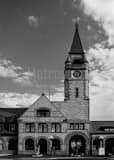 Vertical The Union Pacific Cheyenne Depot black and white Pictures