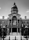 Vertical The Wyoming State Capitol Building black and white Pictures