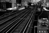 Horizontal L Rails landscape black and white Photography