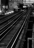 Vertical L Rails landscape black and white Photography