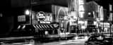 Panoramic Addison and Clark South of Wrigley Field landscape black and white Photography