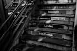Horizontal El Train Steps landscape black and white Photography