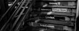 Panoramic El Train Steps landscape black and white Photography