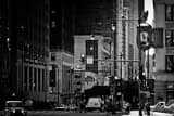 Horizontal Wacker and Wabash landscape black and white Photography