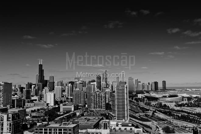 The Chicago Skyline from McCormick Place -- Chicago Black and White Photos