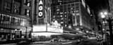 Panoramic The Chicago Theatre landscape black and white Photography