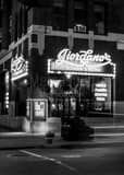 Vertical Giordano's World Famous Stuffed Pizza landscape black and white Photography