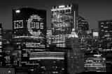Horizontal Go Cubs in the CNA Building landscape black and white Photography