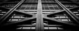 Panoramic Hancock Tower Steel Bracing Supports landscape black and white Photography