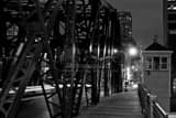 Horizontal The Kinzie Street Bridge landscape black and white Photography