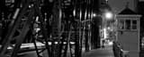 Panoramic The Kinzie Street Bridge landscape black and white Photography