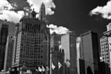 Horizontal The London Guarantee Building at Michigan Avenue and Wacker Drive landscape black and white Photography