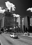 Vertical The London Guarantee Building at Michigan Avenue and Wacker Drive landscape black and white Photography