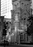 Vertical The Old Chicago Water Tower landscape black and white Photography