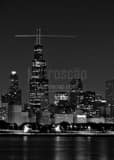 Vertical The Sears Tower, Chicago's Most Famous Skyscraper landscape black and white Photography