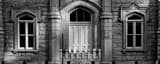 Panoramic A Side Door on the Old Chicago Water Tower landscape black and white Photography