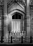 Vertical A Side Door on the Old Chicago Water Tower landscape black and white Photography