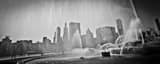 Panoramic Spray from the Buckingham Fountain landscape black and white Photography