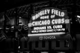 Horizontal The 2016 World Series at Wrigley Field landscape black and white Photography