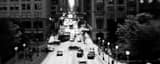 Panoramic A Tilt-Shift Look of Monroe Street landscape black and white Photography
