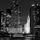 Square Trump Tower and Wrigley Building from Lakeshore Drive Framed Photos