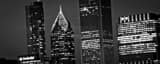 Panoramic Two Prudential Plaza landscape black and white Photography