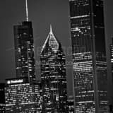 Square Two Prudential Plaza landscape black and white Photography