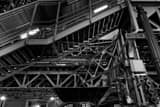 Horizontal Underneath the Lake and State El Station landscape black and white Photography