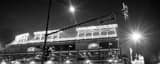 Panoramic Wrigley Field Gate D Entrance on Addison St. landscape black and white Photography