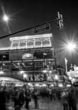 Vertical Wrigley Field Gate D Entrance on Addison St. landscape black and white Photography