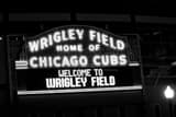 Horizontal Wrigley Field Home of the Chicago Cubs landscape black and white Photography