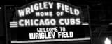 Panoramic Wrigley Field Home of the Chicago Cubs landscape black and white Photography