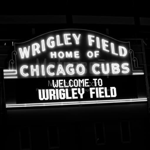Wrigley Field Home of the Chicago Cubs -- Chicago Black and White Photography